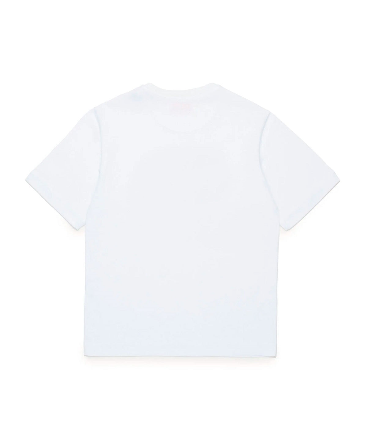 Diesel Kids T-shirt Bianca con Logo Oval D