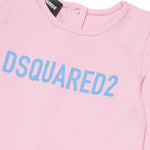 Pigiama DSquared2 Kids Rosa Chiaro con Stampa Logo | Maniche Lunghe | Chiusura con Bottoni a Pressione