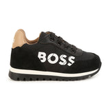 Boss Kids Logo Sneakers for Babies Black