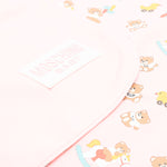 Moschino Kids Coperta Rosa con Teddy Bear All-over