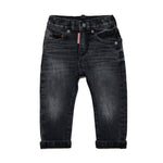 Dsquared2 Kids Jeans Nero Sfumato per Neonati