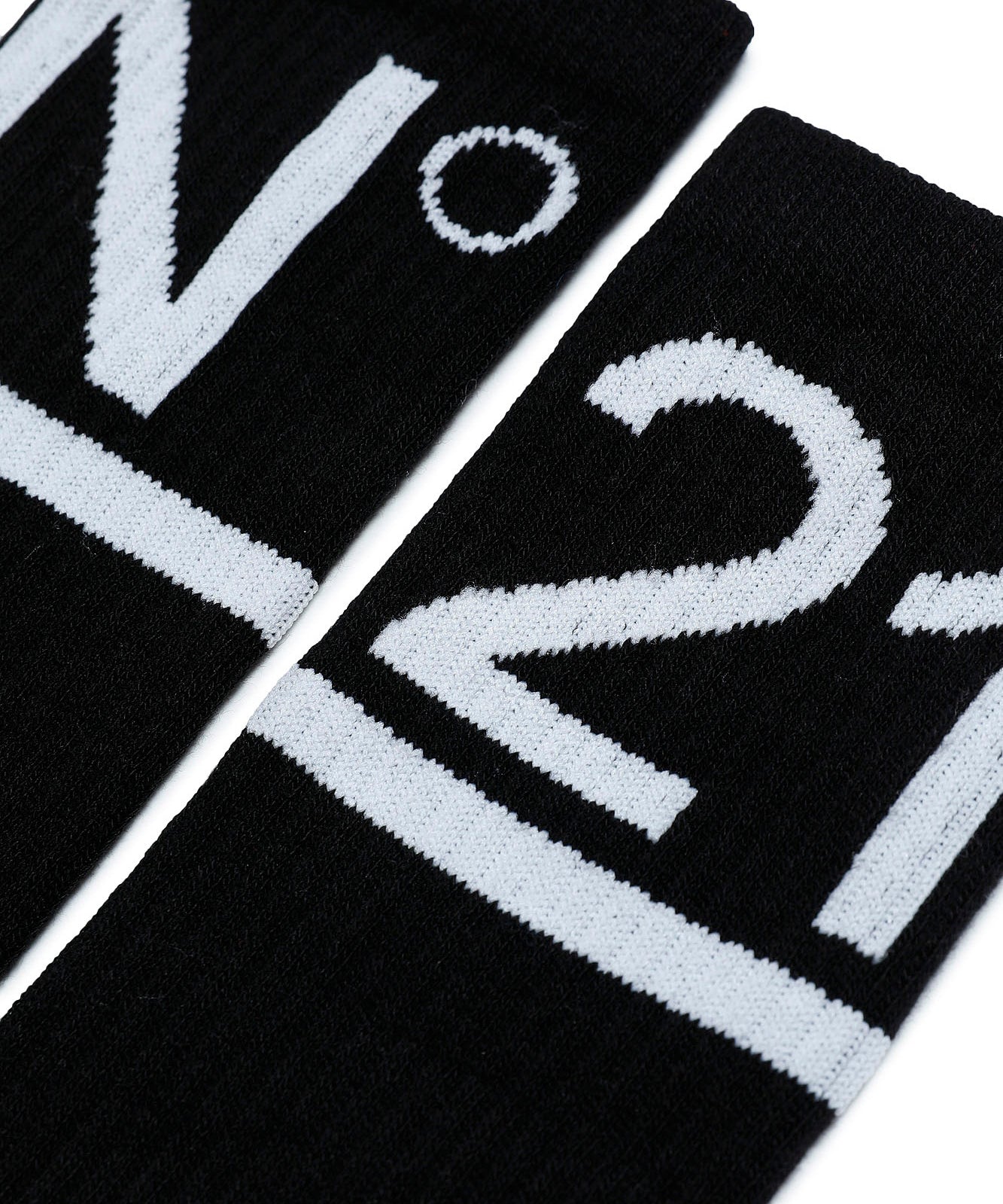 Calzino con Logo in Misto Cotone Nero | N°21 - Florence Kids