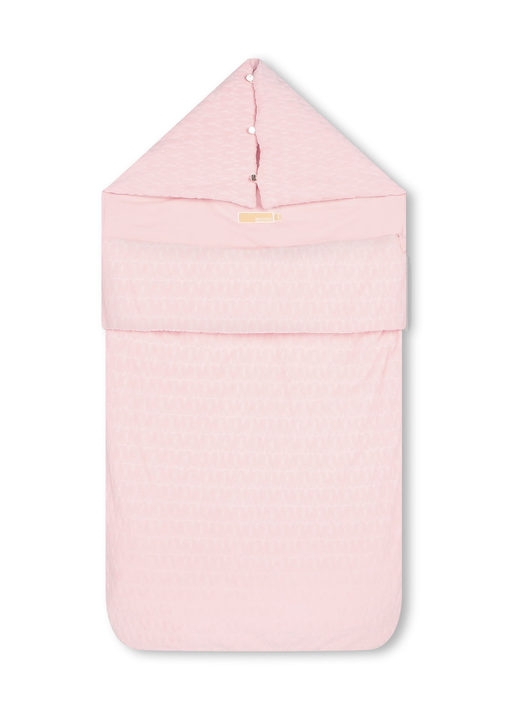 Sacco Nanna Neonata Michael Kors - Rosa con Monogramma Goffrato e Dettagli in Oro