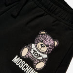 Moschino Kids Short Nero con Teddy Bear Glitter