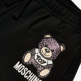 Moschino Kids Short Nero con Teddy Bear Glitter