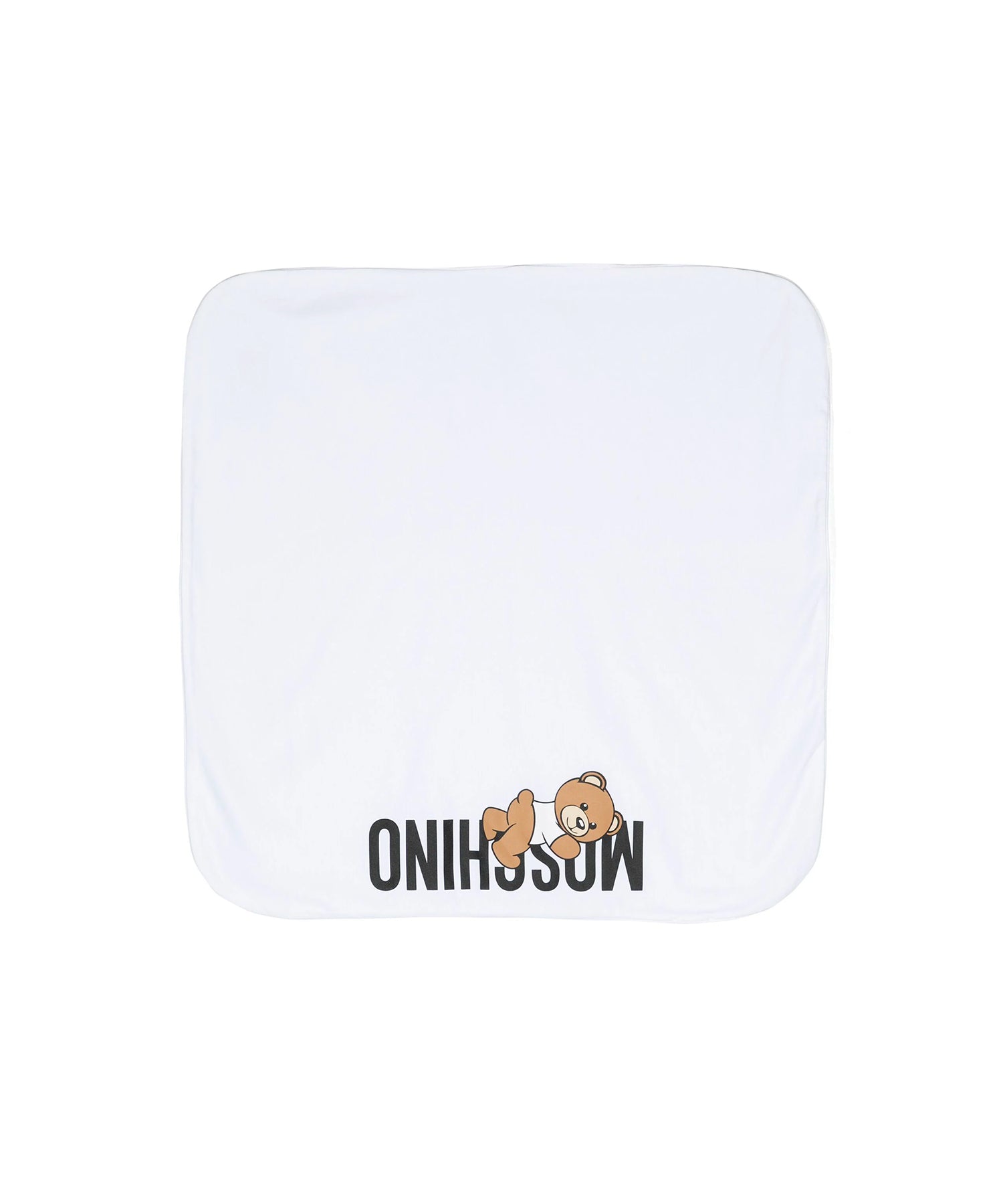 Moschino Kids Coperta Bianca con Stampa
