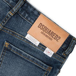 "DSquared2 Kids Jeans Boston per Bambini | Chiusura con Zip e Bottone | Vita con Passanti | Stile Cinque Tasche | Dettagli Sdruciti | Fit Regolare