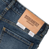 "DSquared2 Kids Jeans Boston per Bambini | Chiusura con Zip e Bottone | Vita con Passanti | Stile Cinque Tasche | Dettagli Sdruciti | Fit Regolare