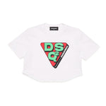 Dsquared2 Kids T-shirt con Grafica Triangolare logo DSQ2 per Bambine
