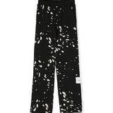 Eleganza grafica per i più piccoli: Pantaloni Larghi con Stampa MSGM Kids - Nero e Bianco Opaco