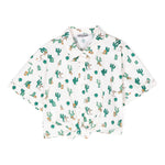 Moschino Kids Camicia con Fiocco Fantasia Teddy Bear Cactus per Bambine