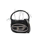 Borsa Diesel 1dr: Stile Ricercato con Denim Nero e Dettagli Strass