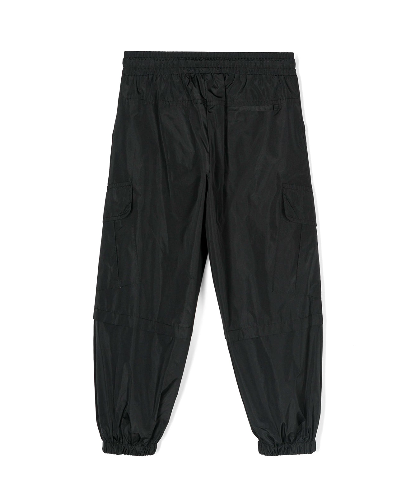 Msgm Kids Pantalone Parachute Cargo Nero per Bambine
