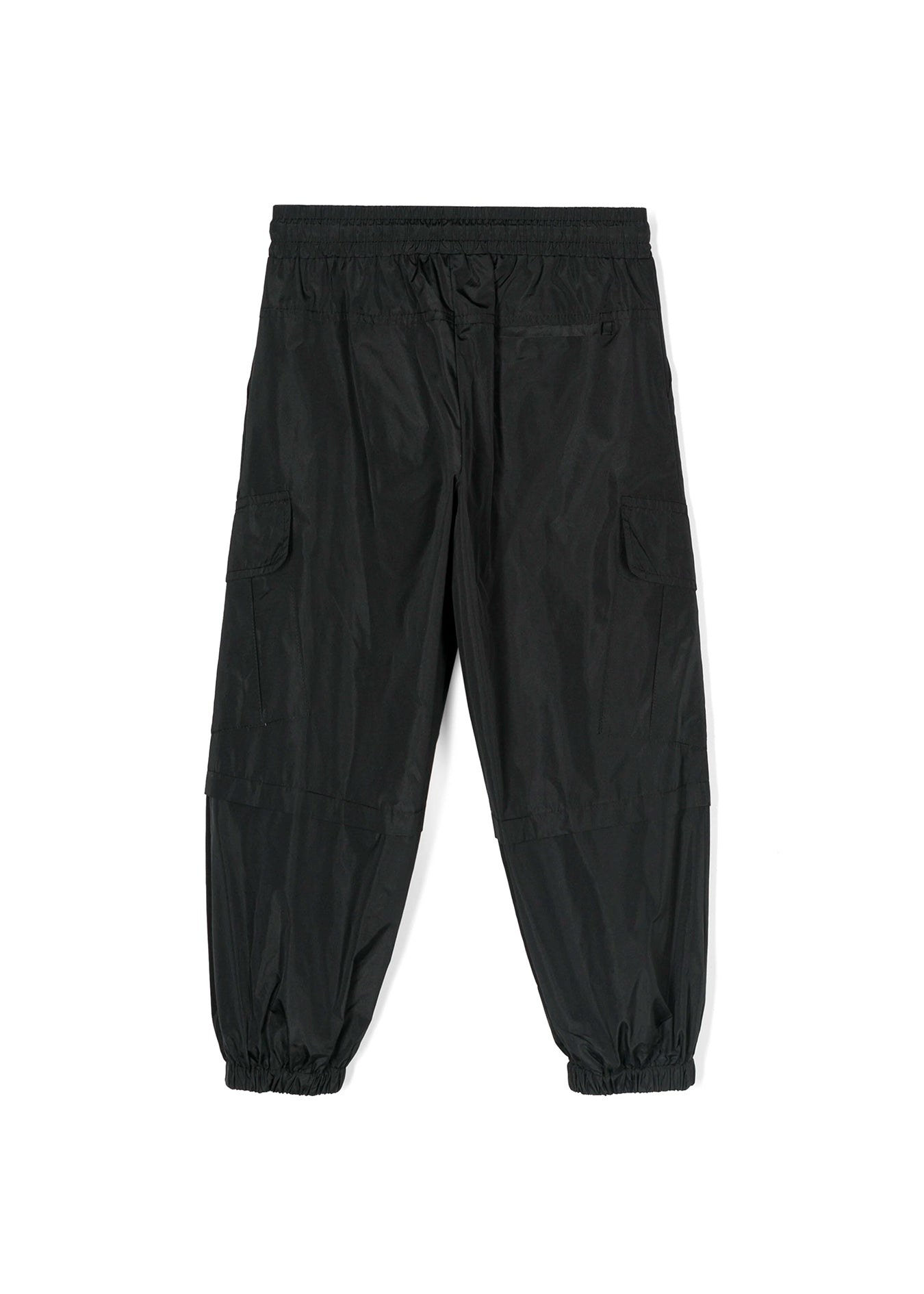 Msgm Kids Pantalone Parachute Cargo Nero per Bambine