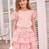 Angel's Face Little Girl Pink Skirt