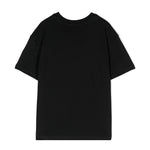 MSGM Kids T-Shirt Nera con Stampa Logo Multicolor