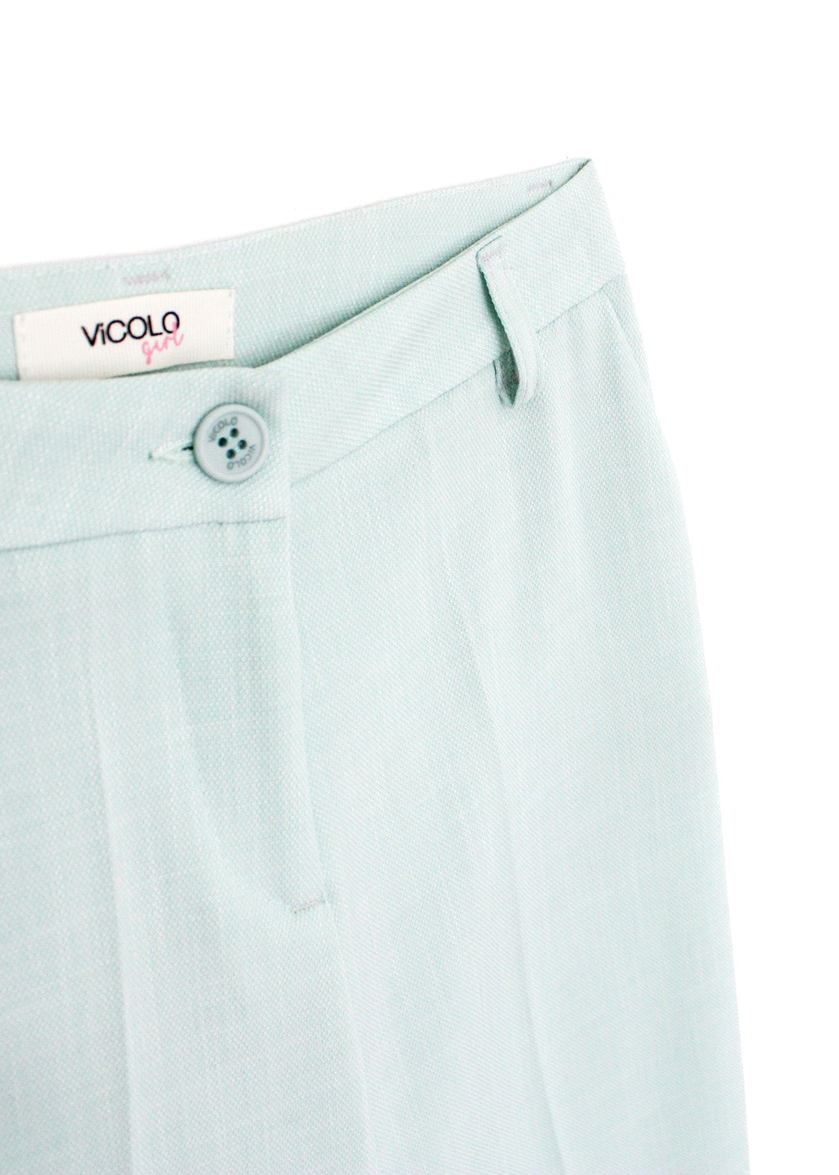 Vicolo Pantalone Verde Acqua per Bambine (dettaglio)