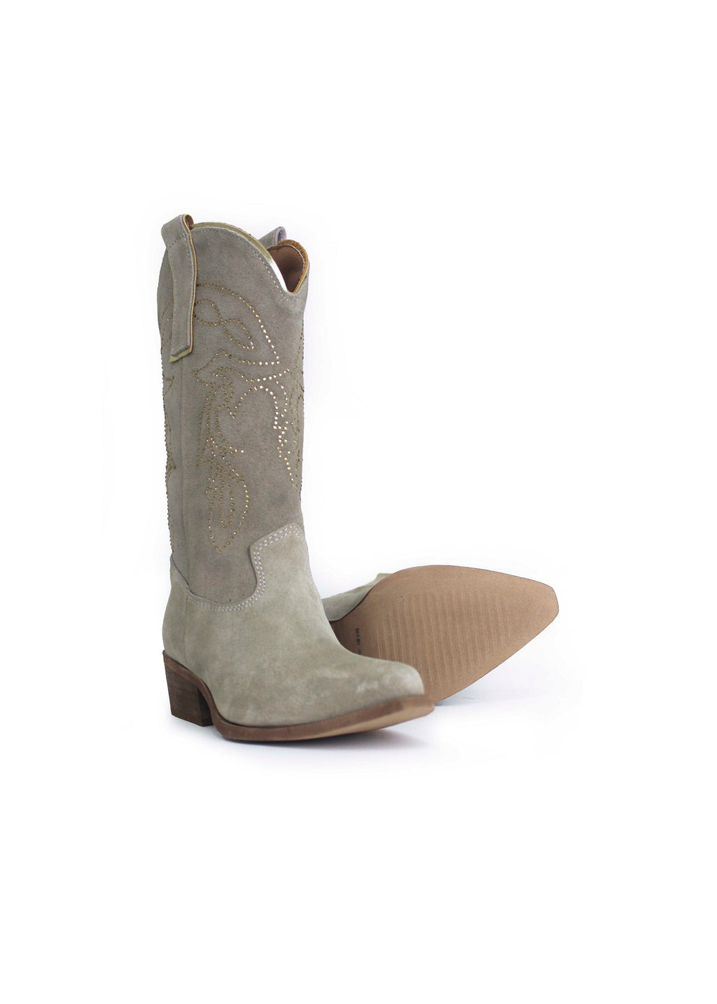 Beige Glitter High Camperos Jammers for Girls