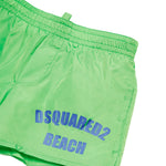 Dsquared2 Kids Costume Boxer Verde Grafica Beach per Neonati