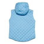 Dsquared2 Kids Piumino Smanicato Celeste con Patch Logo Surf per Bambini