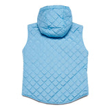 Dsquared2 Kids Piumino Smanicato Celeste con Patch Logo Surf per Bambini