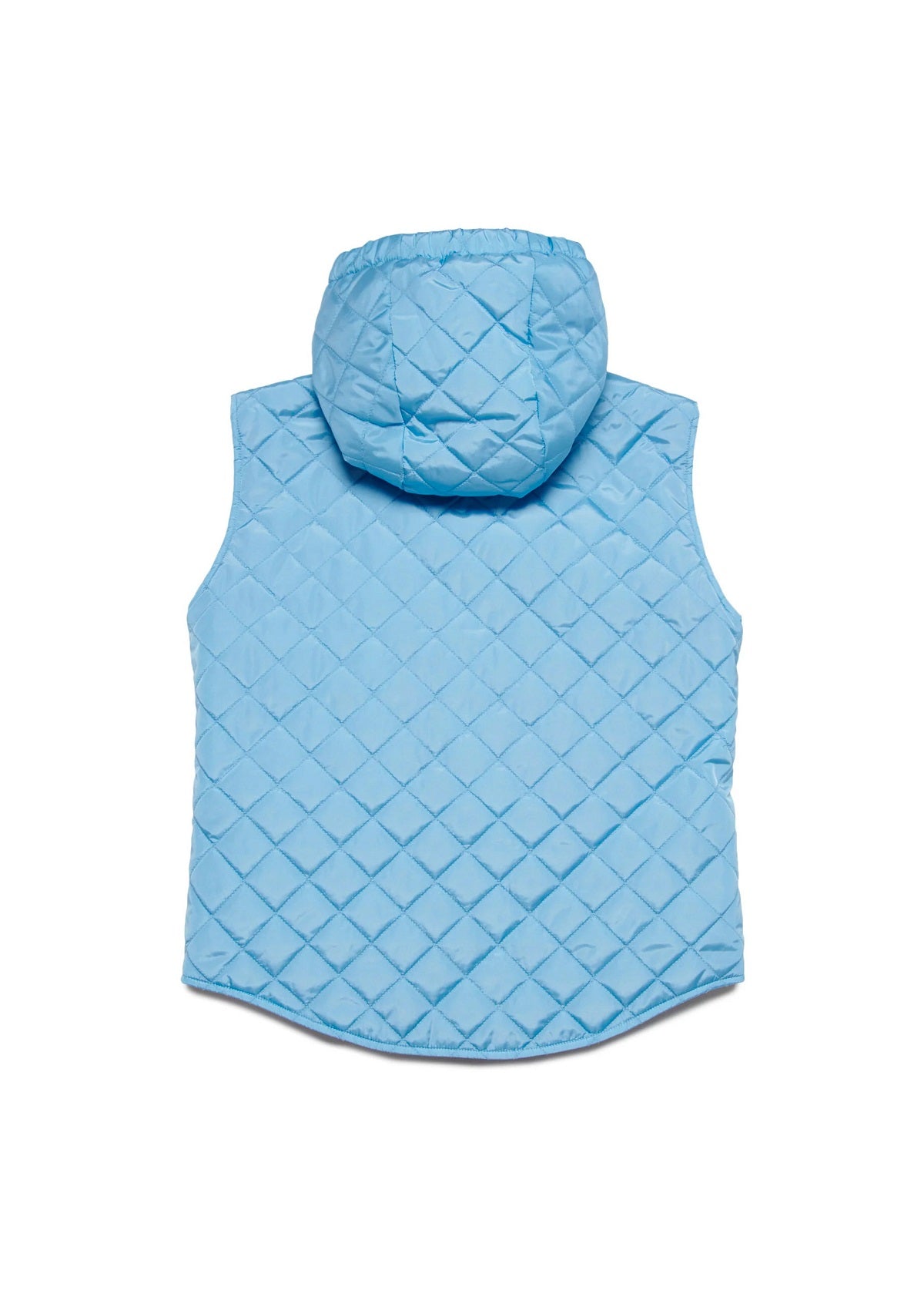 Dsquared2 Kids Piumino Smanicato Celeste con Patch Logo Surf per Bambini