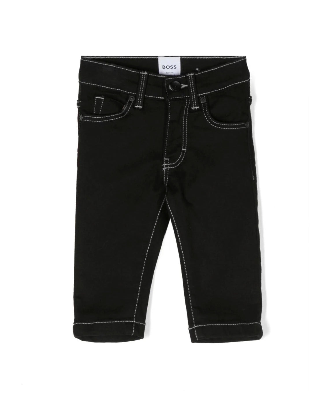Jeans Denim Scuro con Cuciture a Contrasto BOSS Kids - Stile Classico e Confortevole per Neonati
