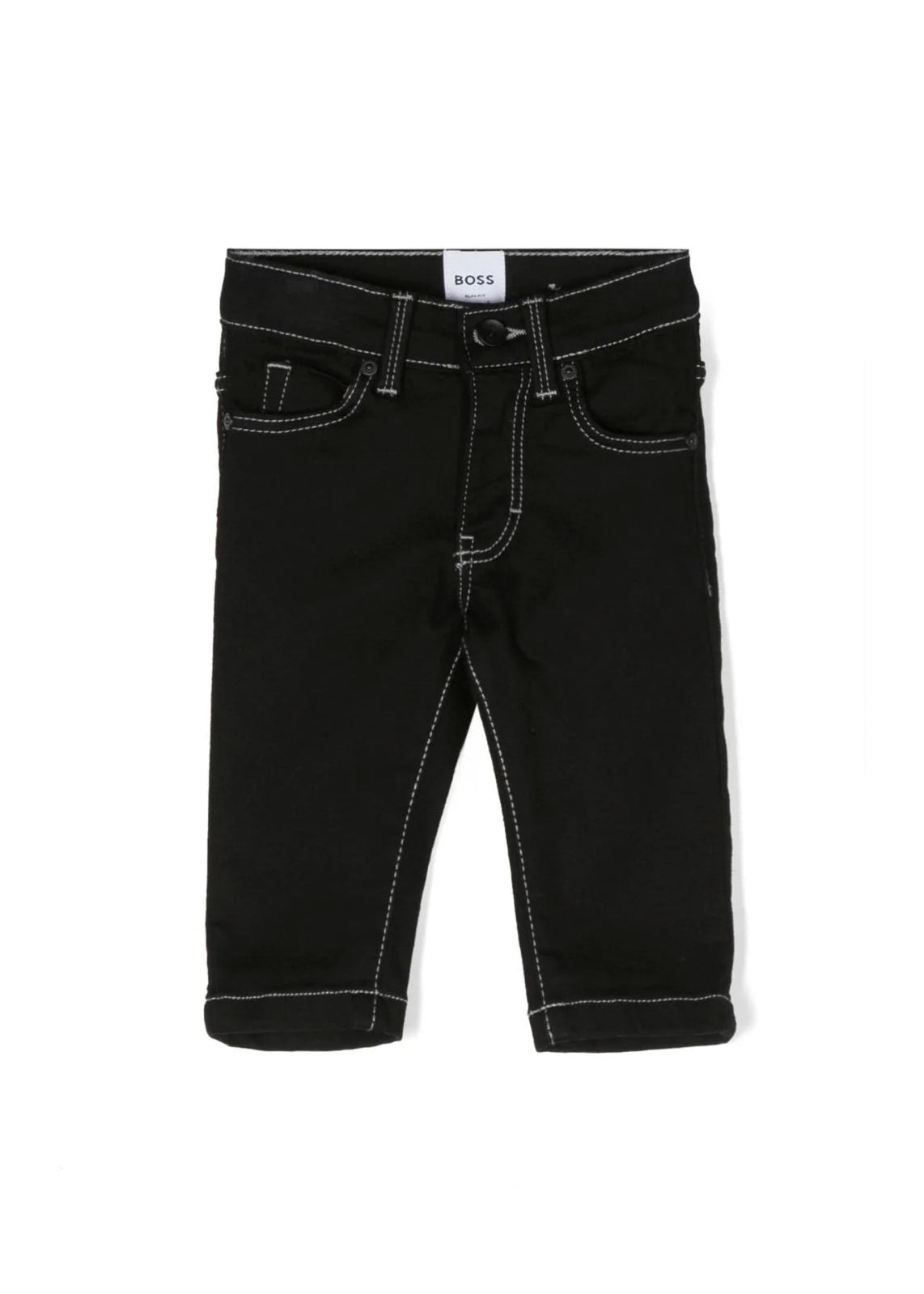 Jeans Denim Scuro con Cuciture a Contrasto BOSS Kids - Stile Classico e Confortevole per Neonati