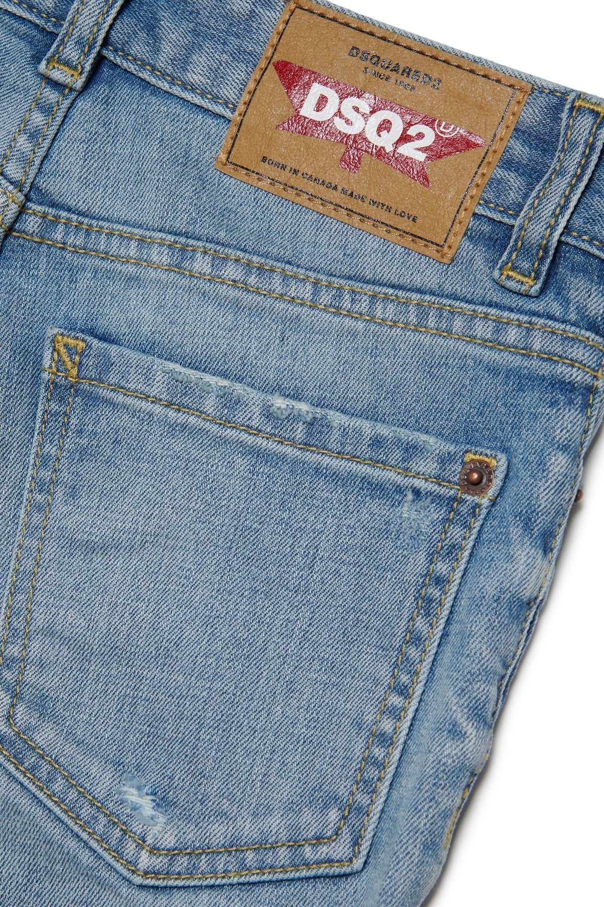 Dsquared2 Kids Jeans con Rotture e Fit Morbido