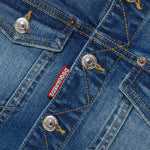 Dsquared2 Kids Giacca in Jeans Blu Sfumato