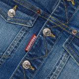 Dsquared2 Kids Giacca in Jeans Blu Sfumato