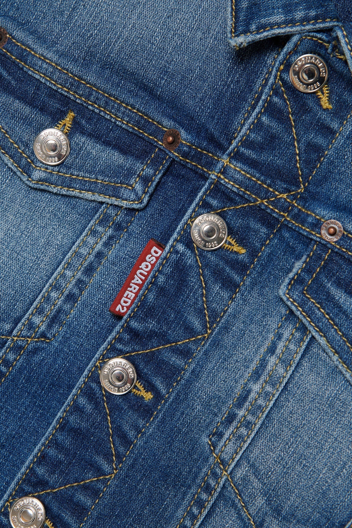 Dsquared2 Kids Giacca in Jeans Blu Sfumato