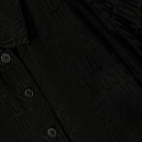 Moschino Kids Camicia Nera Monogram All-over per Bambine