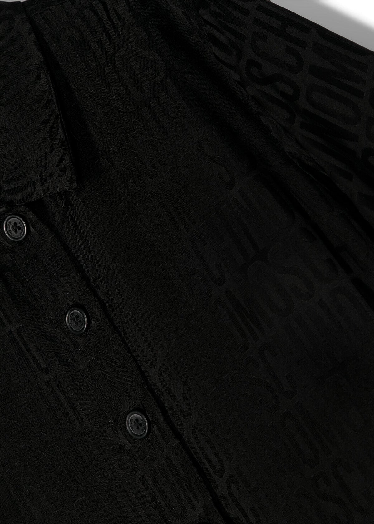 Moschino Kids Camicia Nera Monogram All-over per Bambine