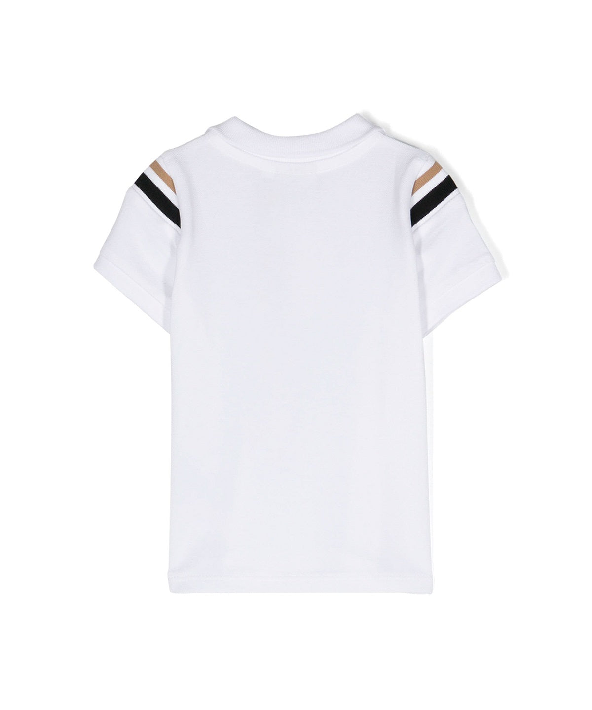 Boss Kids Polo Bianca con Stampa Logo per Neonati