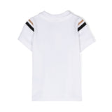 Boss Kids Polo Bianca con Stampa Logo per Neonati