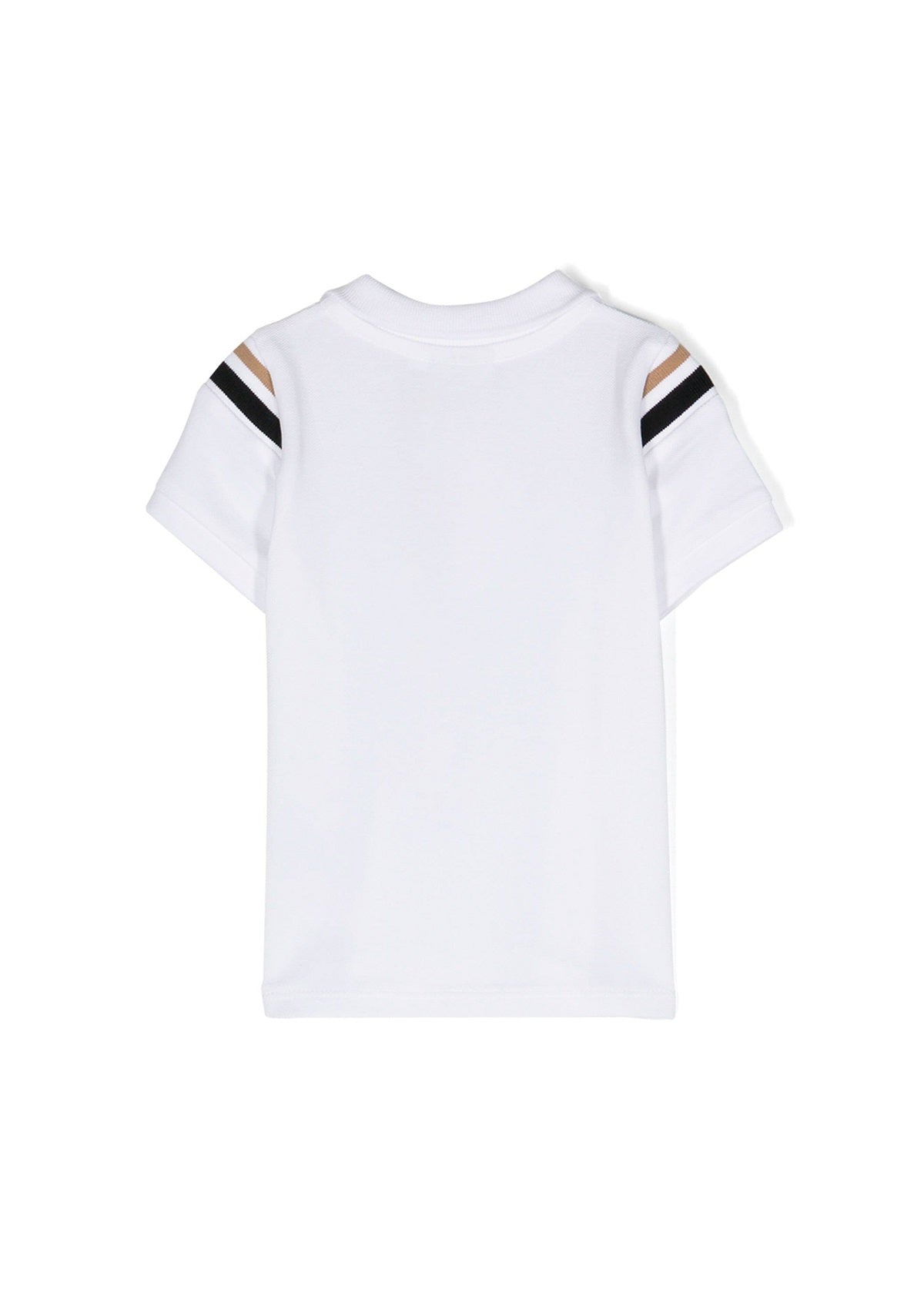 Boss Kids Polo Bianca con Stampa Logo per Neonati