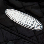 Dsquared2 Kids Piumino Smanicato Nero con Patch Logo Surf per Bambini
