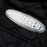 Dsquared2 Kids Piumino Smanicato Nero con Patch Logo Surf per Bambini