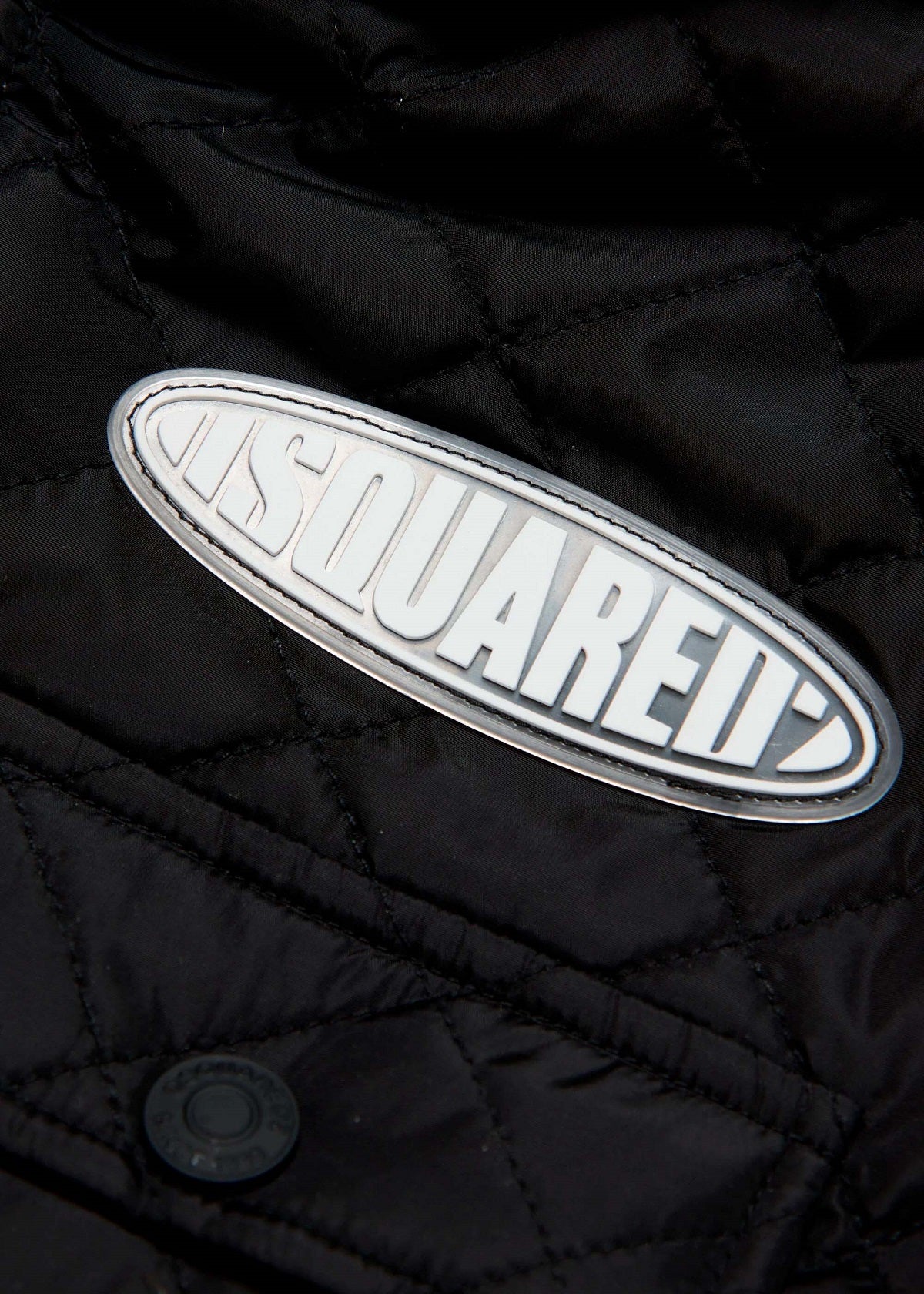 Dsquared2 Kids Piumino Smanicato Nero con Patch Logo Surf per Bambini