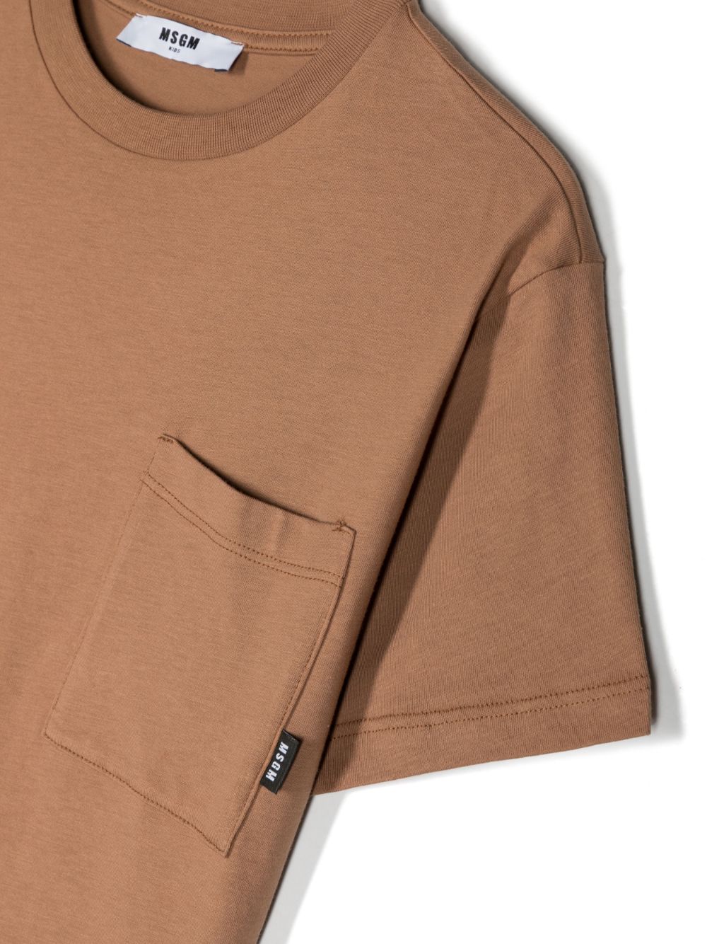 Acquista la T-shirt Girocollo con Taschino Beige per Bambini MSGM Kids