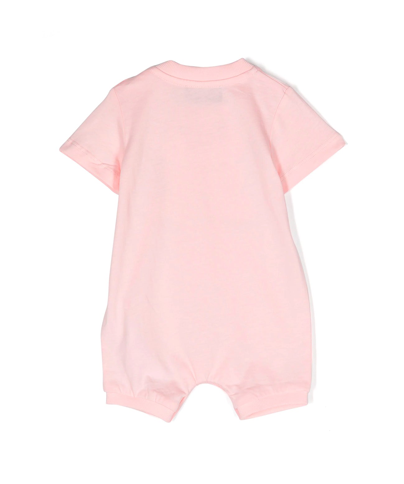 Moschino Kids Pagliaccetto Rosa con Stampa Teddy Bear
