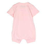 Moschino Kids Pagliaccetto Rosa con Stampa Teddy Bear