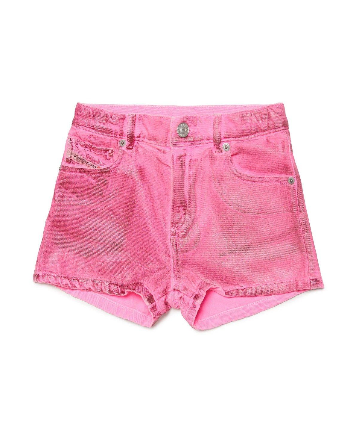 Diesel Kids Short Rosa Fluo Effetto Metallizato