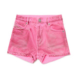 Diesel Kids Short Rosa Fluo Effetto Metallizato