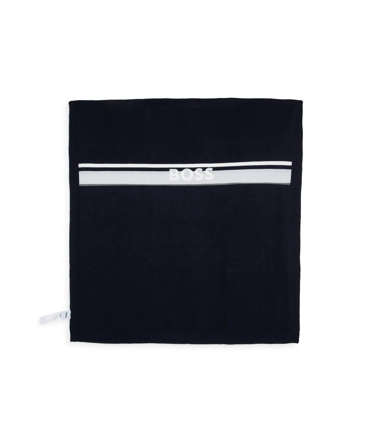 Boss Kids Coperta Bianco/Blu in maglia di Cotone con Logo