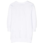 Moschino Kids Abito in Felpa Midi per Bambine Bianco