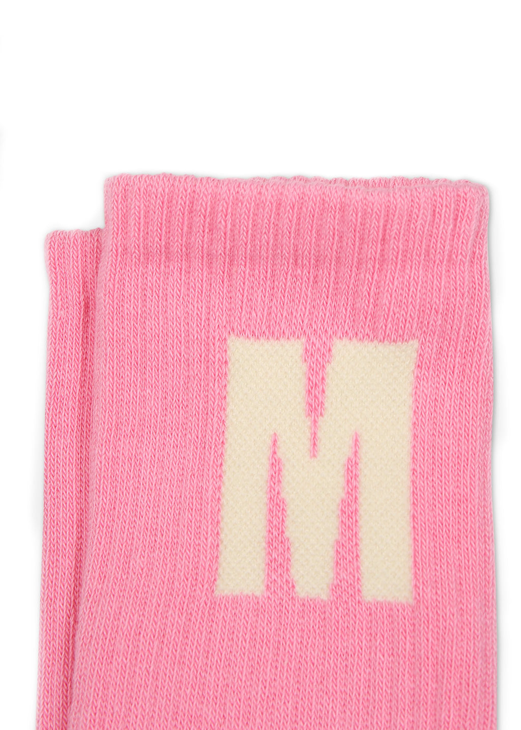 MSGM Kids Calzino con Ricamo Rosa