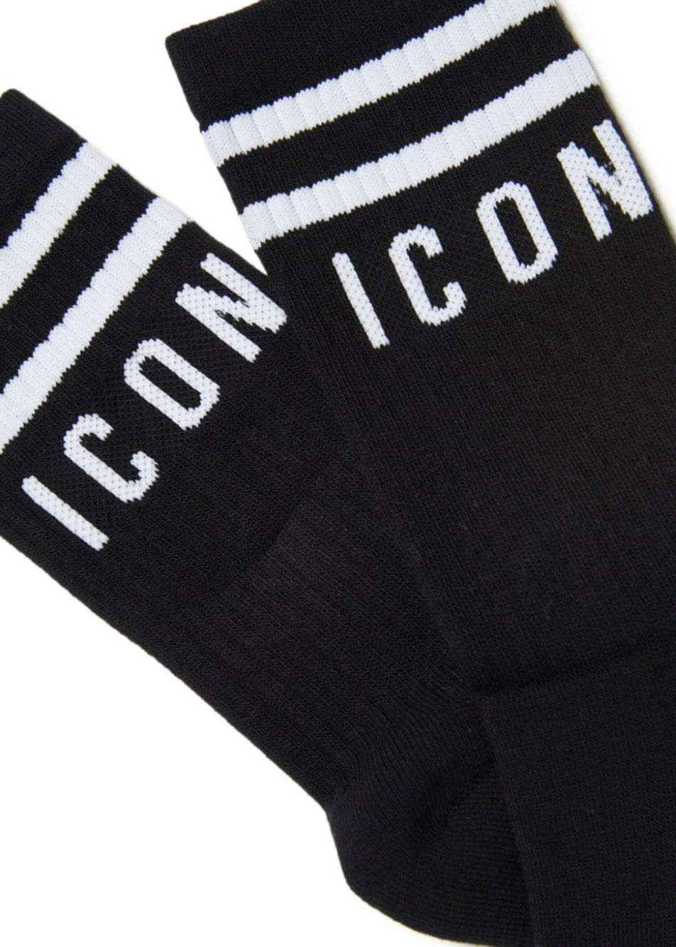 Dsquared2 Kids Icon Print Socks Black