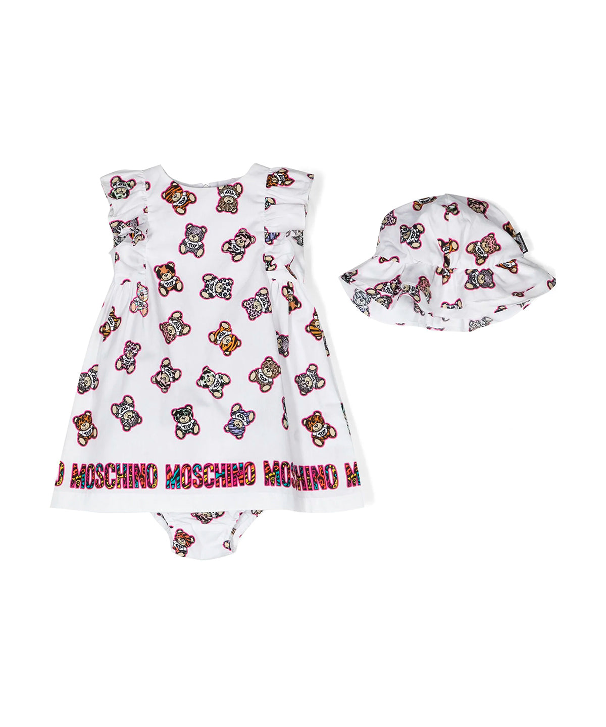  Moschino Kids Abito con Coulotte e Cappellino Teddy Bear